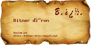 Bitner Áron névjegykártya